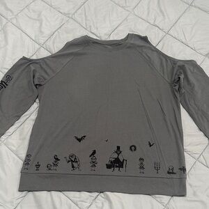 Disney The Haunted Mansion cold shoulder long sleeve shirt